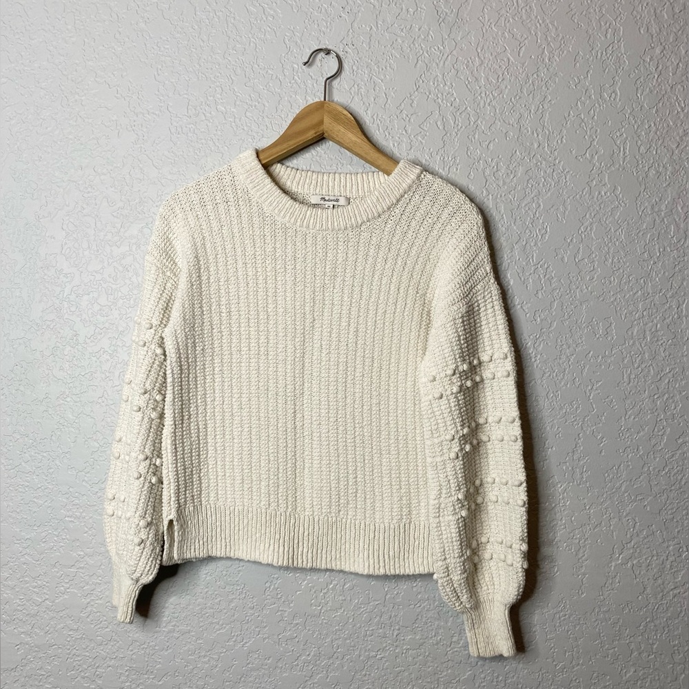Madewell Bobble Cream Pullover Sweater XS